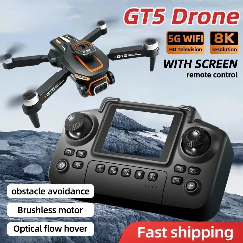 Drone Camera Wide Angle - OriginalGT5 Mini-Drohne 4K HD Dual-Objektiv Weitwinkel-Luftbildfotografie
