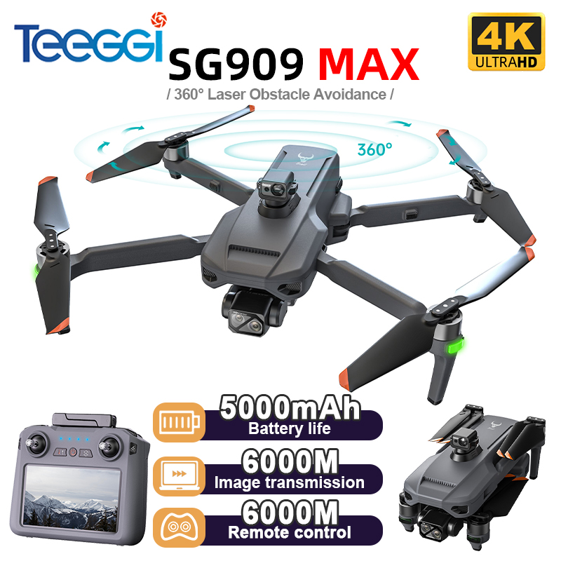 Drone Camera 4K - Teeggi SG909 MAX GPS-Drohne mit 4K-Kamera,